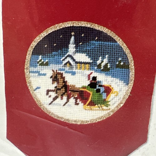 Kit punto ago tramonto vintage anni 70 #6060 miniature natalizie striscione 20,5" aperto - Foto 5 di 11