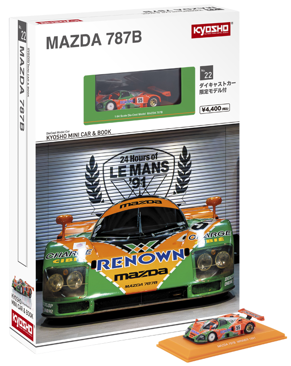 ミニカー KYOSHO 1/64 No.22 MAZDA 787B Kyosho Mini Car & Book No.22 Mazda 787B 1/64 Diecast Model Japan