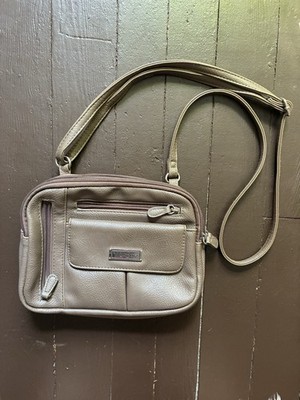 MultiSac Brown Crossbody Bag Purse Minimalist Lots Of Pockets And Compartments