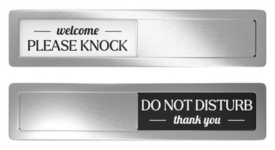 Stainless Steel Do Not Disturb Sign, Premium Please Knock Welcome Signs, Do N...