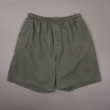 Vintage 90s Gecko Hawaii Cotton Canvas 7" Pull On Shorts Mens XL Green Made USA