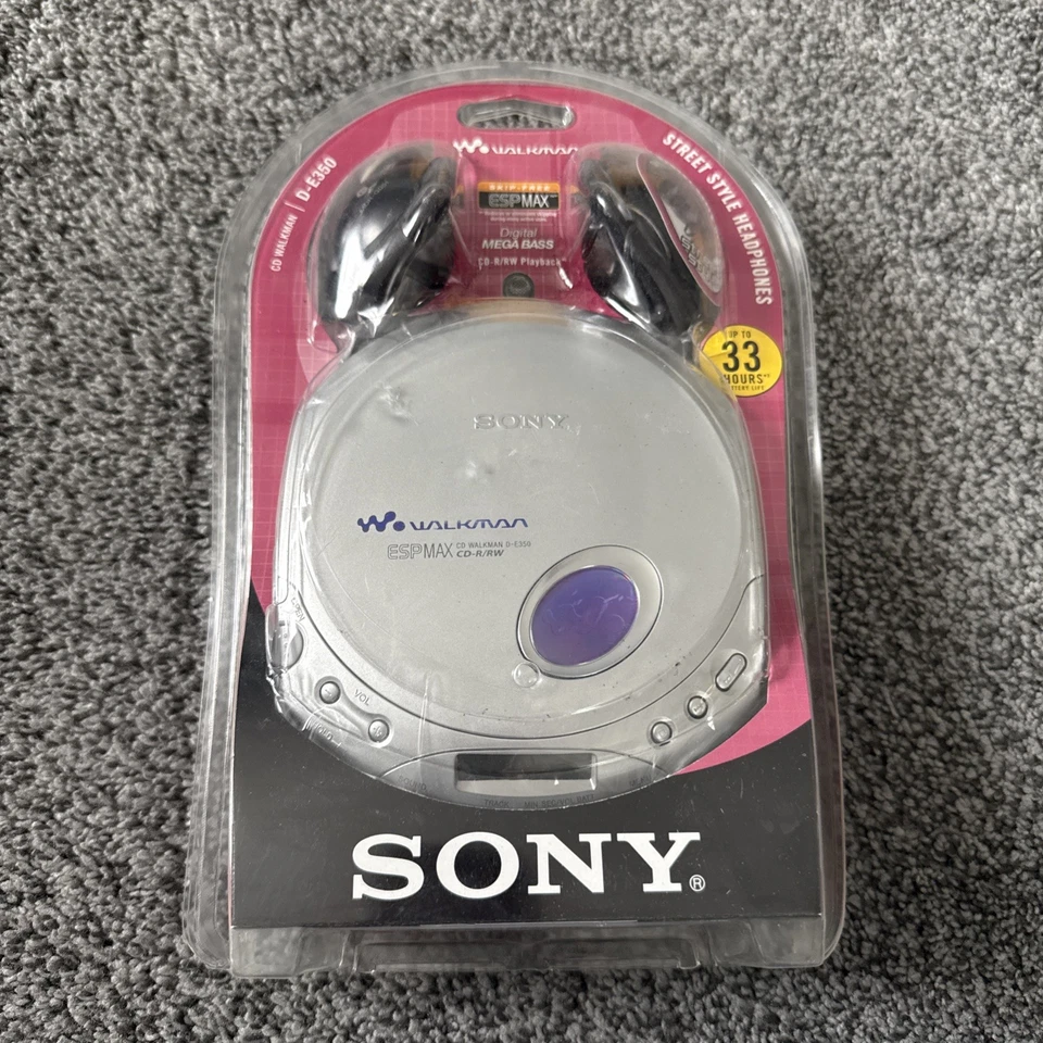 Sony Tragbarer CD Player Walkman D-E350 Neu ESP MAX CD-R/RW Wiedergabe