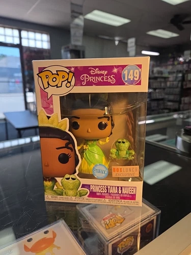 Funko Pop! Vinyl: Disney Princess Tiana & Naveen (Glitter) #149 W/ Protector
