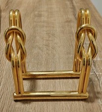 Porta Carte Documenti Ottone Dorato Vintage Brass  Style Regency  Glamour   