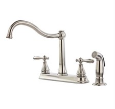 Pfister Ainsley 2-Handle Kitchen Faucet Side Spray Stainless Steel F-036-4AYS