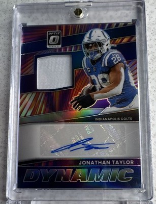 2025 Panini Donruss Optic Jonathan Taylor Dynamic Patch Auto /35 DPA-JT