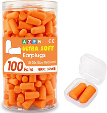 100 Pairs Ear Plugs Bulk, NRR 32Db Soft Foam Ear Plugs for Sleeping Noise Cancel