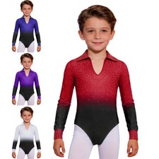 Boys Leotard Sports Unitard Dance Bodysuit Fitness Ballet Yoga Jumpsuit Jazz