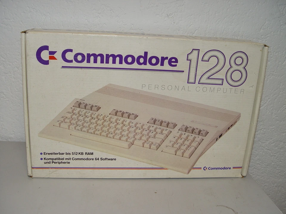 Commodore C128 mit Zubehör vergilbt funktioniert einwandfrei originaler Karton - Bild 3 von 4