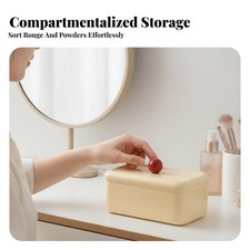 Desktop Cosmetic Case with Lid Large Capacity Vanity Case with Drawers Portable