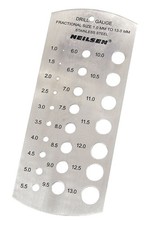 Metric Hss Drill Bit Size Checker Plate Drill Gauge 1mm To 13mm 25 Sizes