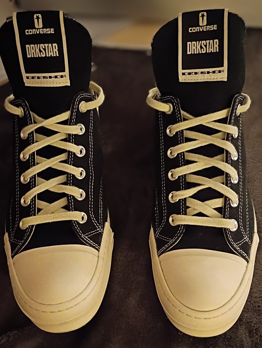 Size 11 - Rick Owens x Converse DRKSHDW DRKSTAR Chuck 70 Low Black