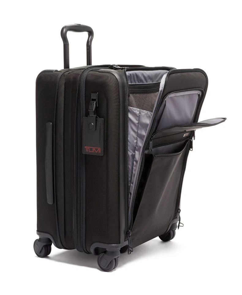 New Tumi Alpha 3 Continental Expandable 4 Wheel Carry-On - 117162-1041, Black - Image 3 of 4