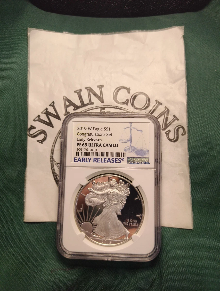 American Eagle PR 69 Graded 2019 Silver Bullion Coins for sale | eBay