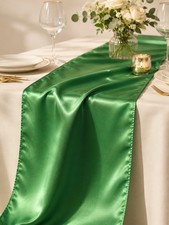 Lot of 10 Green Satin Sash/Table Runners   12...