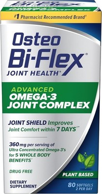 Osteo Bi-Flex Joint Health Advanced Omega-3 Complex - 80 Softgels - Ex: 5/27