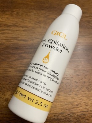 GiGi Pre Epilation Powder 2.5 oz for Legs, Bikini, Face, Underarms, Upper Lip