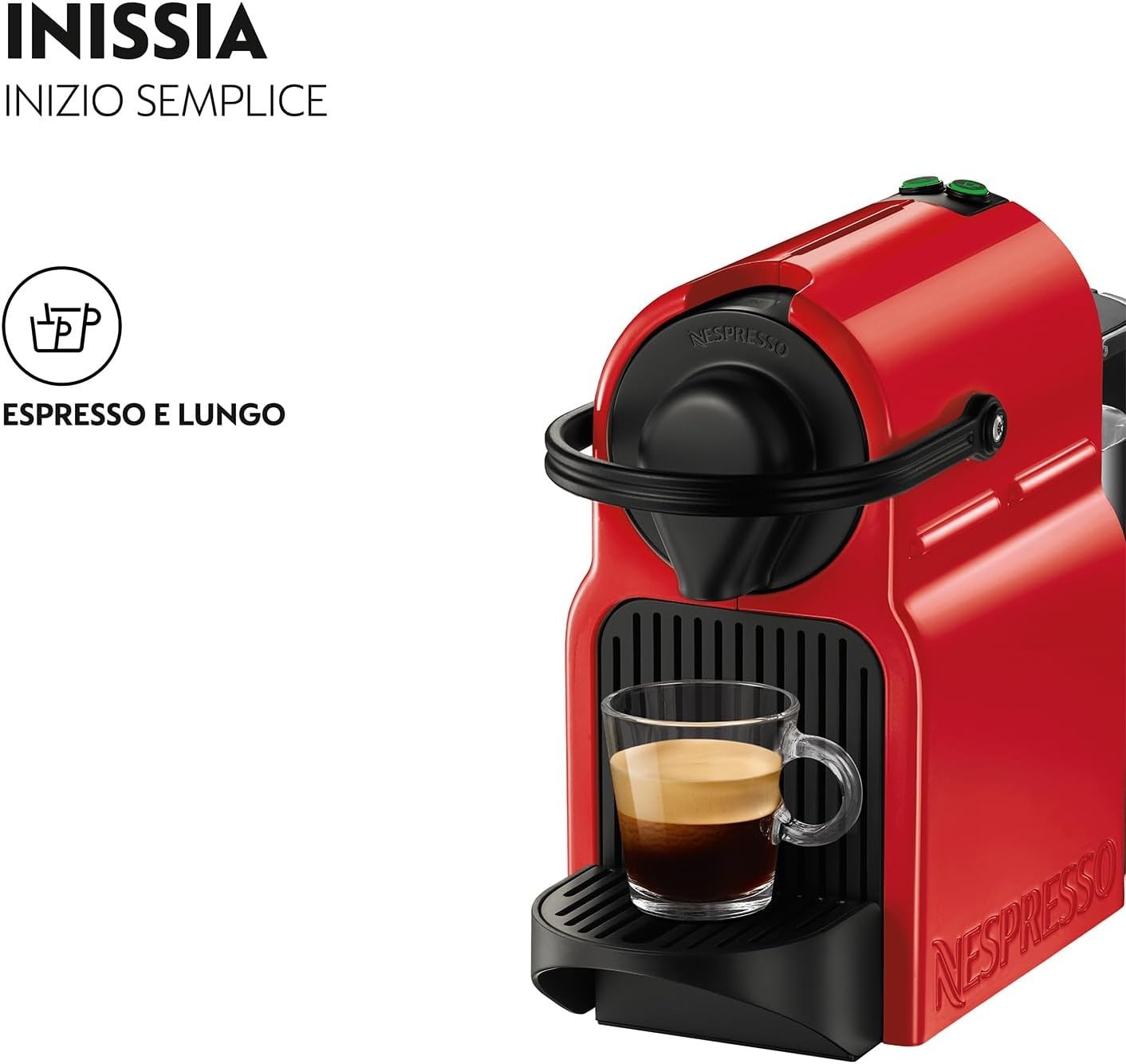 Krups Inissia XN1005 1260W Macchina per Caffè - Rossa foto 4