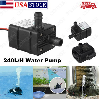 #ad 12V Small High Pressure Brushless Submersible Water Pump Automatic Self priming $11.39