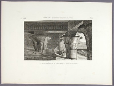 DESCRIPTION DE L'EGYPTE / Edfou Apollinopolis Magna Vue de l'Intérieur du 1830
