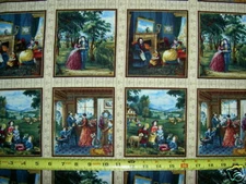 Celebrate Life family farm newlywed 20408-EG qt Fabric 