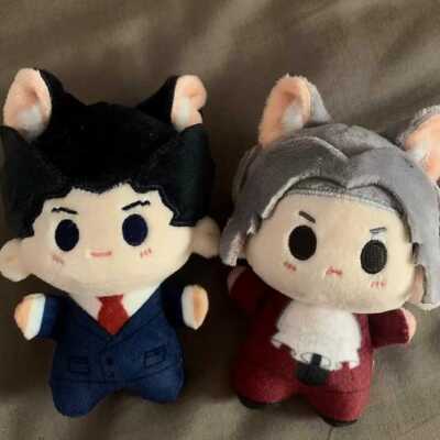 Anime Ace Attorney Miles Edgeworth Phoenix Wright Plush Doll Maumet Toys Cospaly