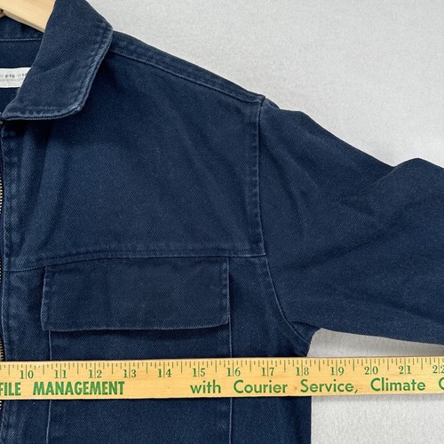 ZARA Jacket Youth Boys 9-10 Full Zip Canvas Long Sleeve Casual Walking Blue - Picture 10 of 12