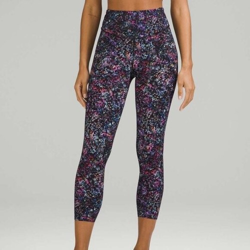 Lululemon Base Pace hoch geschnitten 23" Blumen Spray Multi Damengröße 4 Legging - Bild 2 von 10