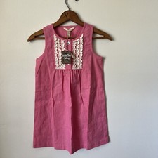 Matilda Jane size 8 Brilliant Daydream Dazzling Dream dress pink linen Blend