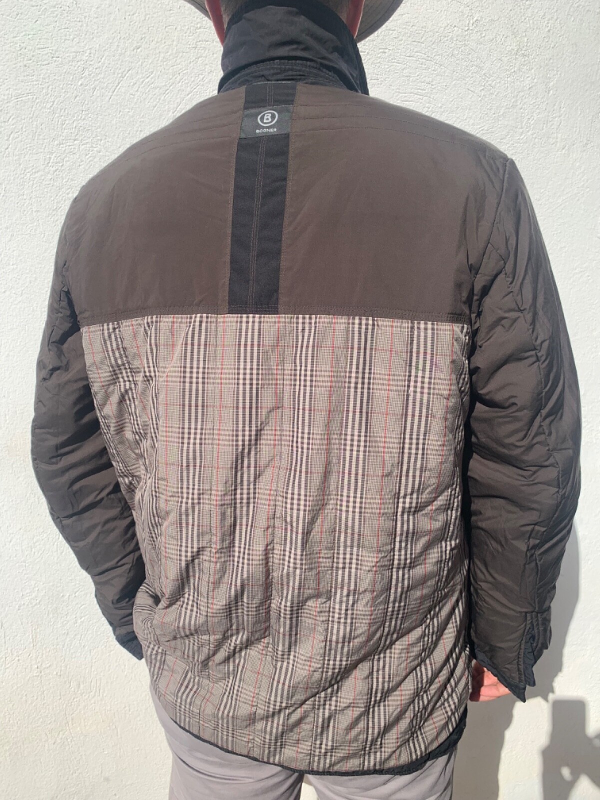 BOGNER coat BLACK 3/4 jacket Size 40 UK Cotton/ Leather details Vintage RRP£299 image 7