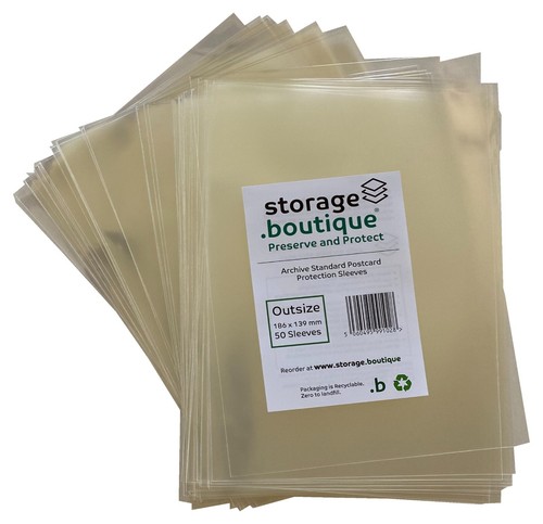 storage.boutique POSTCARD Protection Sleeves, Crystal Clear, Acid Free, 50 - Picture 17 of 20