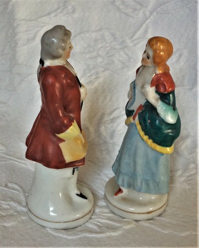 Vintage Occupied Japan Porcelain Man And Woman 4" Figurine - Picture 2 of 5