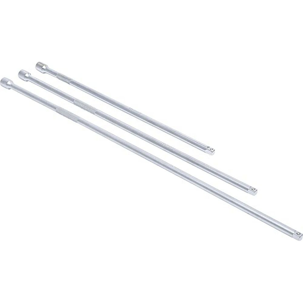 Jeu de 3 rallonges 1/4 BGS ultra longues de 300 à 450 mm en acier chrome vanadium