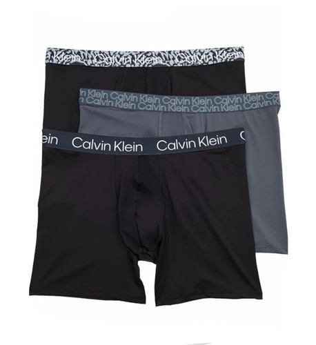 NWT Calvin Klein. Sz M. Men 3 Pack. Microfiber. Boxer Brief. Black. MSRP $42.50 - 第 1/12 張圖片