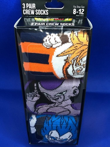Holiday Christmas Naruto Anime Crew Socks 3 Pair Pack Mens Shoe Size 8 to 12 DBZ - Picture 13 of 76