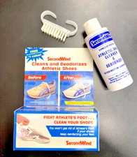 Secondwind Athletic Shoe Cleaner Deodorizer New In Box Leather Nylon Concentrate