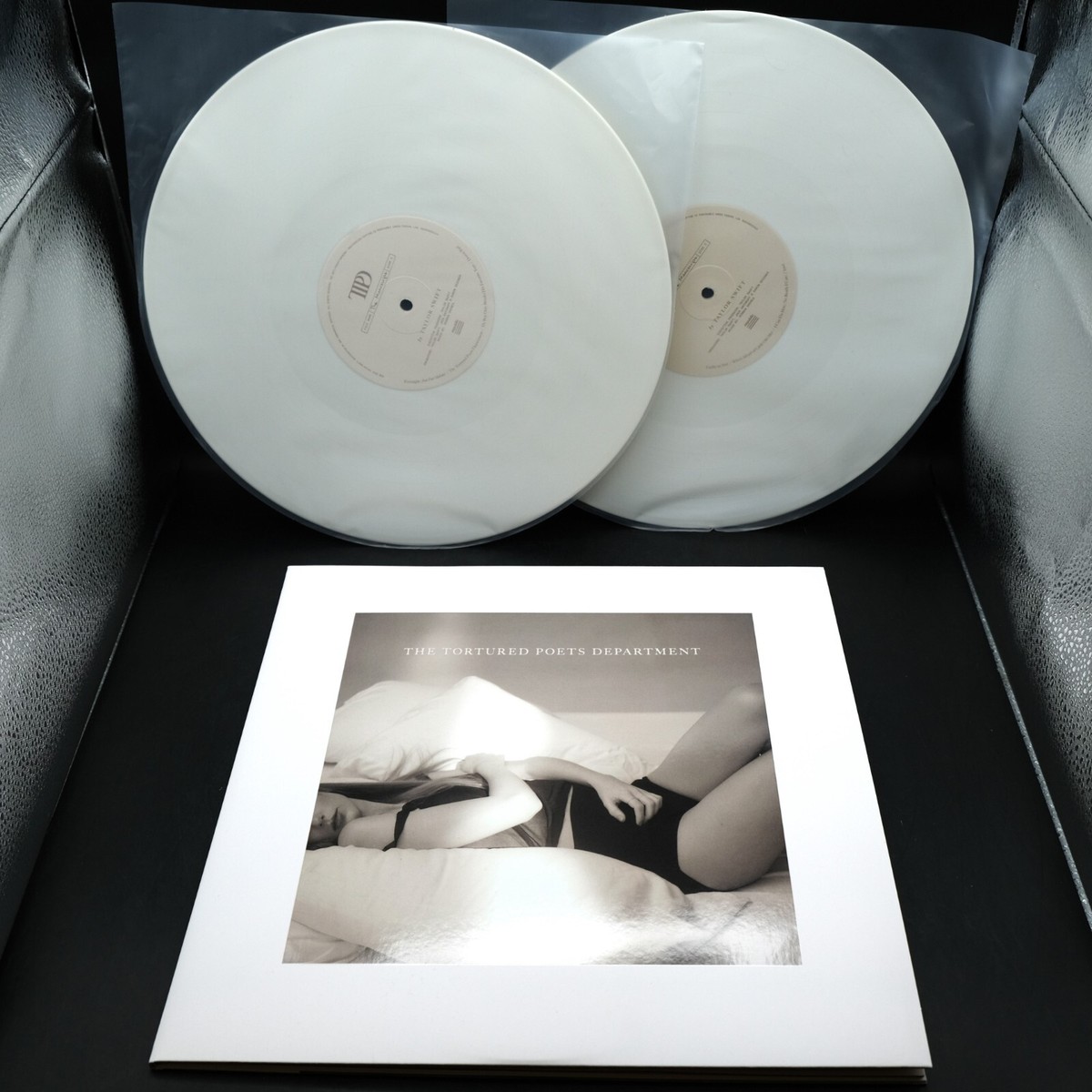 DOUBLE HEART Taylor Swift Signed Tortured Poets Dept TTPD Vinyl