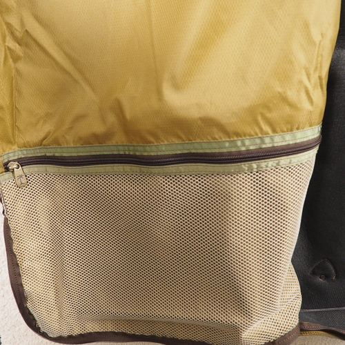 Vintage Tommy Bahama Garment Bag Business Luggage Leather Trim Rugged Timeless - Picture 13 of 24