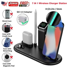 7 In 1 Charger Station Wireless Dock Charging Stand For iPhone 11/12/13 Pro