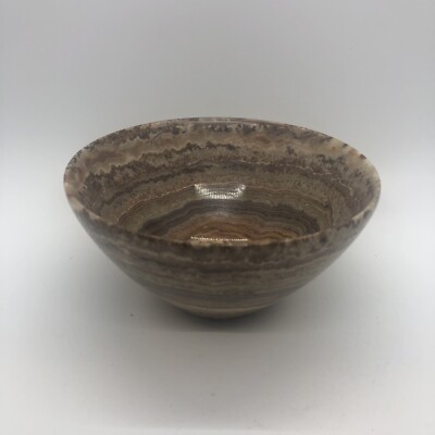 Alabaster Natural Stone Handmade Bowl 5''