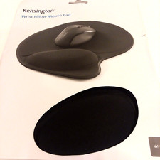 Kensington Wrist Pillow Mouse Pad Black Extra Cushioned L57822US New
