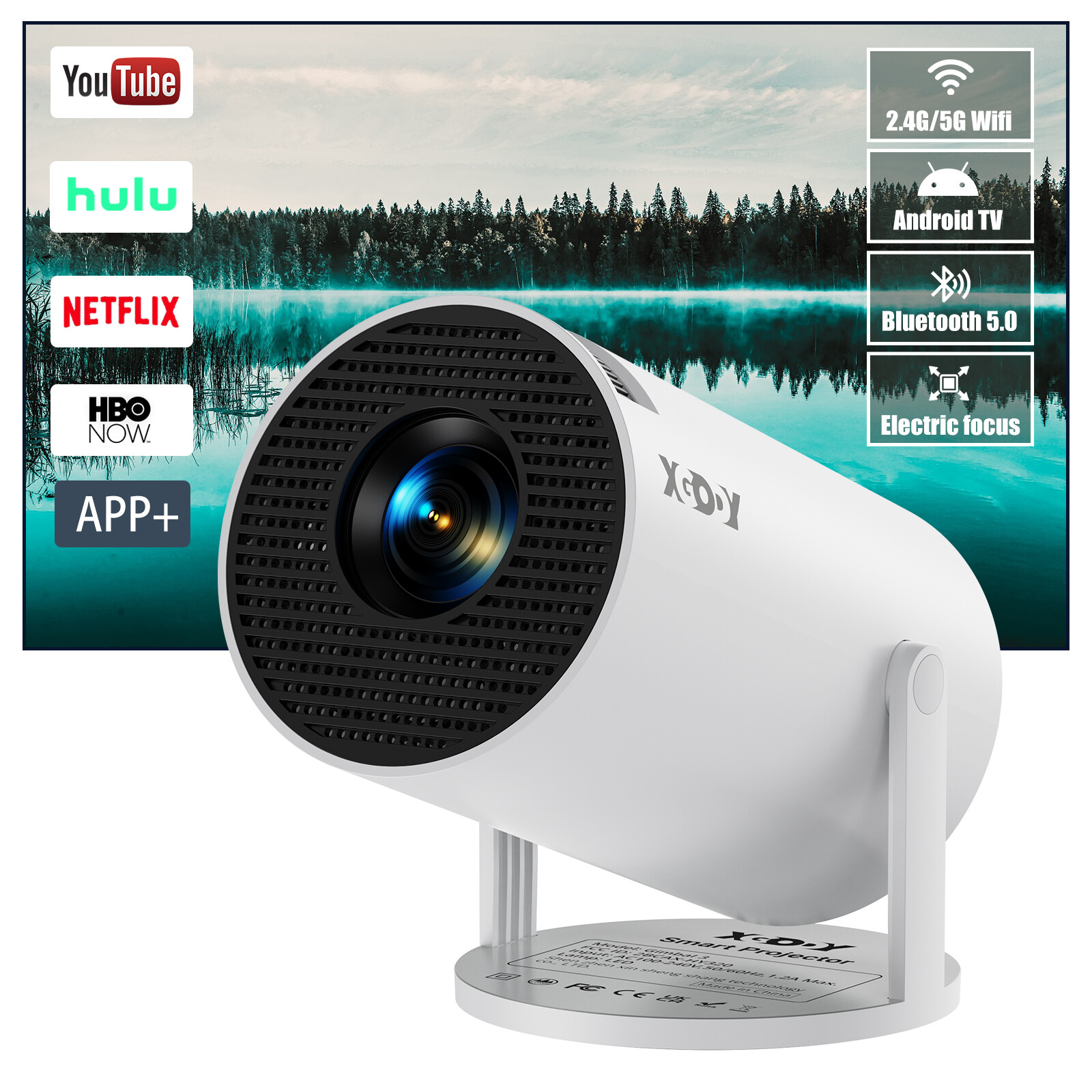 4K UHD Mini Projector 5G WiFi Bluetooth LED Android Office Home Theater HDMI USB-image