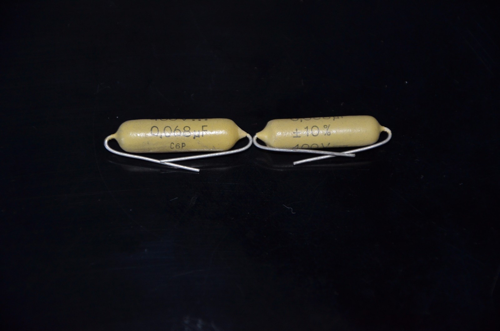 1 NOS Mullard Vintage .0018 Uf 400 V Condensatore Senape 1800 Pf - Foto 3