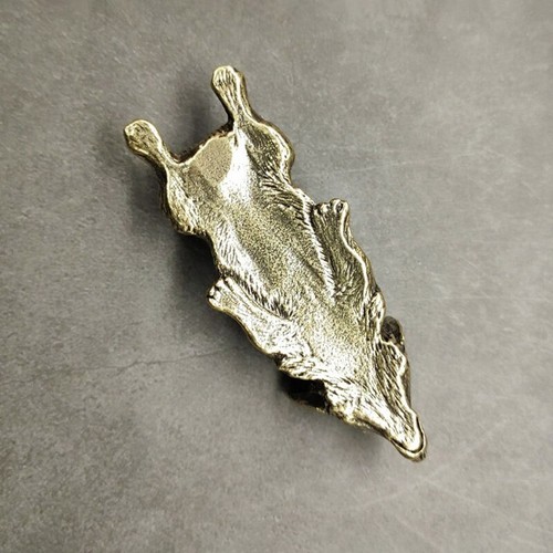 Pure Copper Corgi Puppy Figurines Brass Animal Dog Ornament Paperweight Tea Pets - Picture 5 of 7
