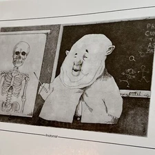 Charles Bragg Vtg Print Anatomist Anatomy Academia Biology Med School Student