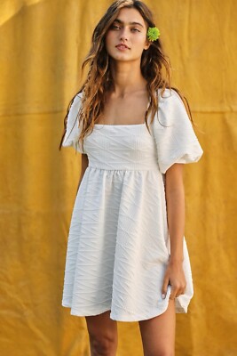 women's white short dresses Cicinia Little A-Line Square Neckline Mini Dress With Bowknot and unforgettable memories Pink Off Shoulder Ruched lace top Color:M-Dusk
