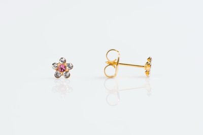 Studex Daisy Birthstone System 75  Piercing Studs Gold Plated Over Steel Crystal
