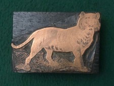 ANTICO CLICHE' TIPOGRAFICO 1896 - TIGRE