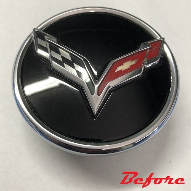 C7 Corvette 20142019 Wheel Center Cap Flag Emblem Decal Overlay Carbon