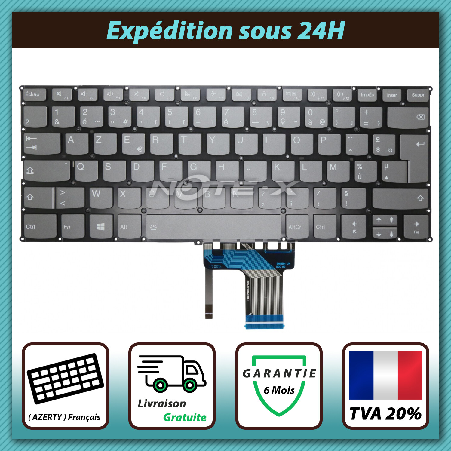 Clavier Lenovo Ideapad 720S-14IKB : réparez vos touches bloquées
